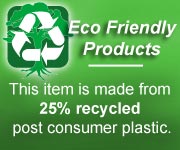 25% recycled post consumer plastic