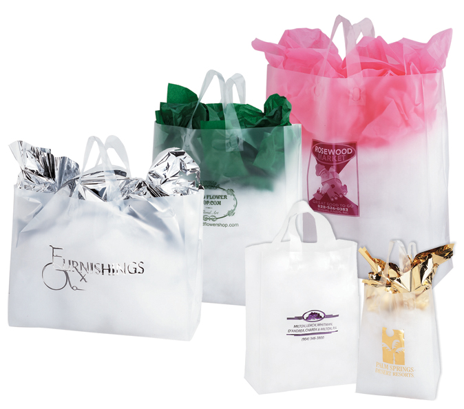 frosted shopping bags