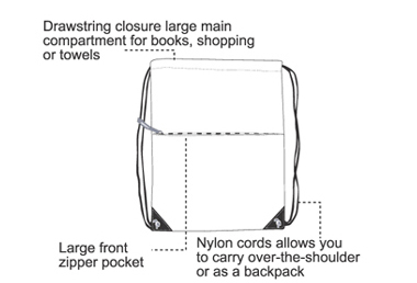 nylon drawstring backpack