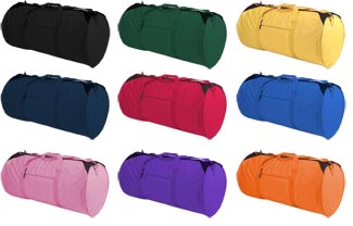 colorful duffle bags
