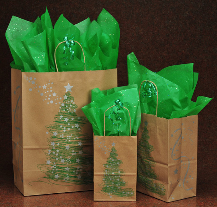 christmas paper sacks